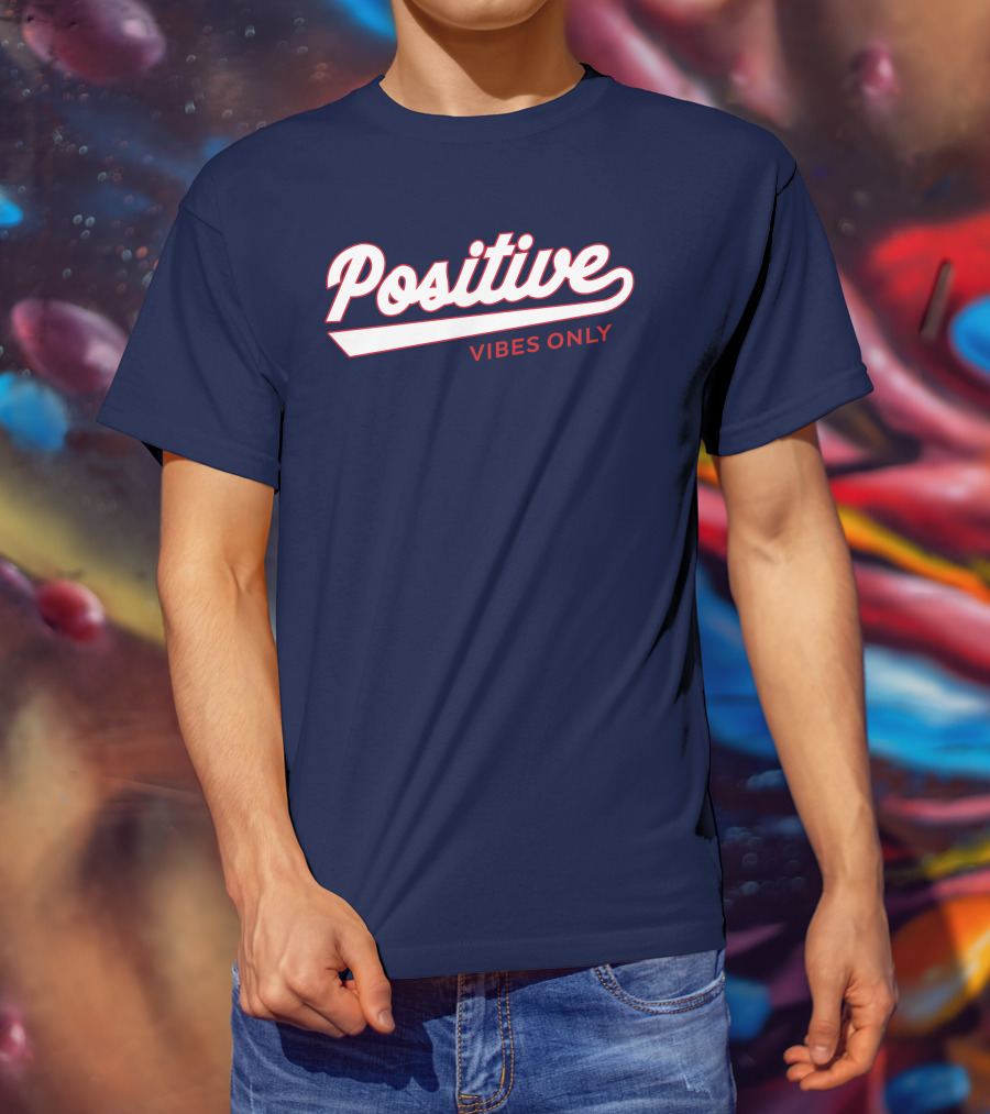 Positive Vibes Only Football T-Shirt