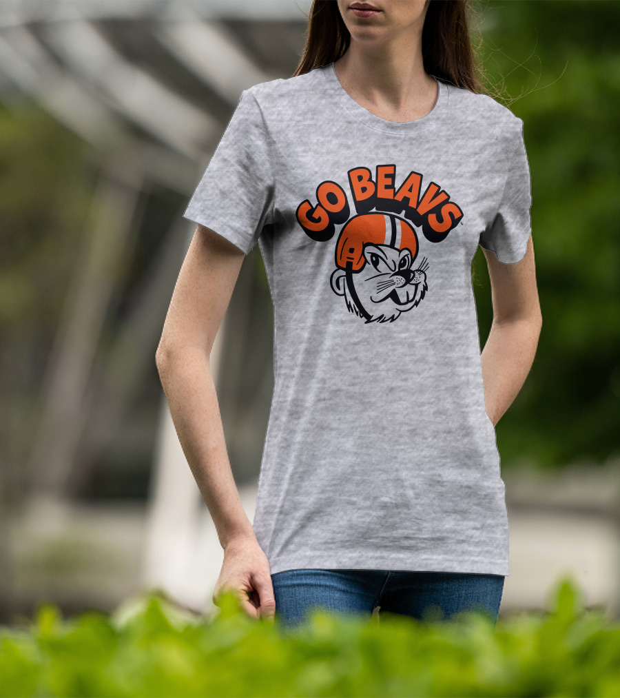 Vintage OSU Go Beavs Football Beaver Mascot T-Shirt