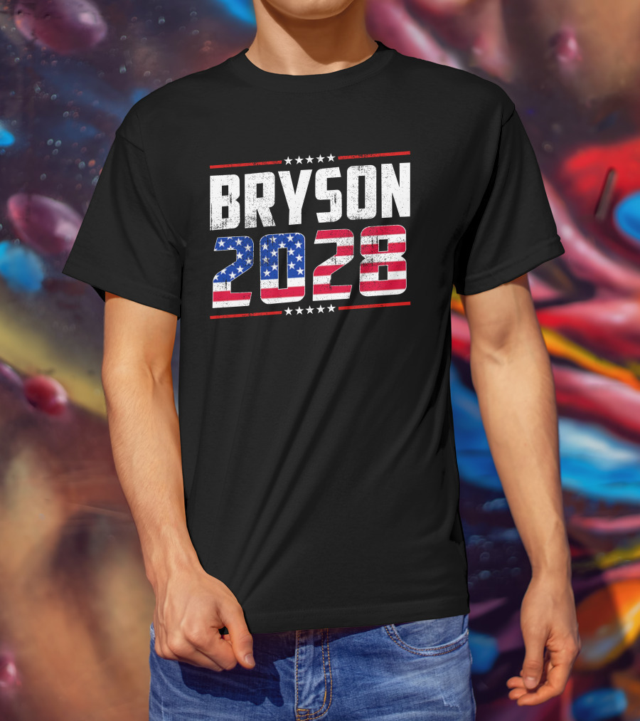 BRYSON 2028 American Flag Stars Stripes T-Shirt