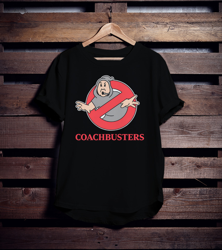 Ghostbusters Coachbusters Logo Parody With Ghost In No T-Shirt