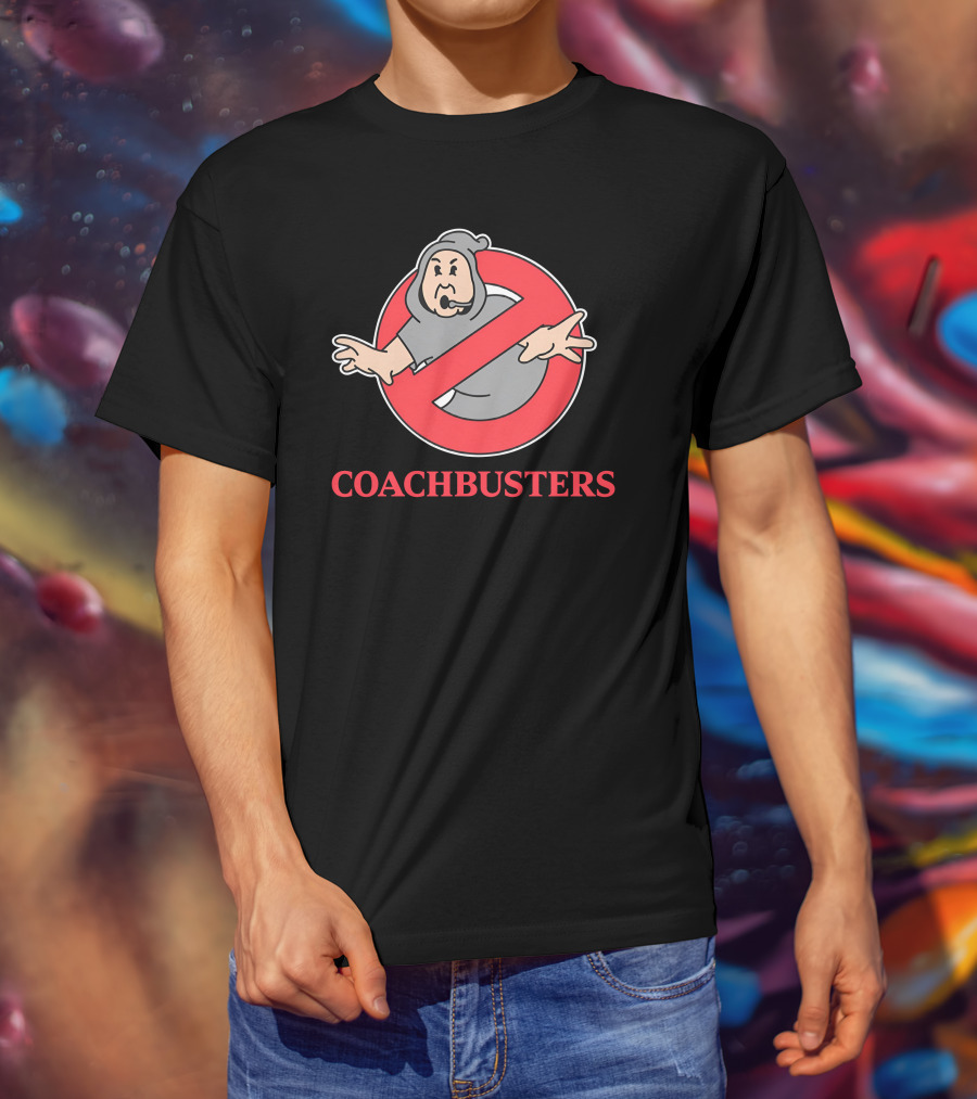 Ghostbusters Coachbusters Logo Parody With Ghost In No T-Shirt