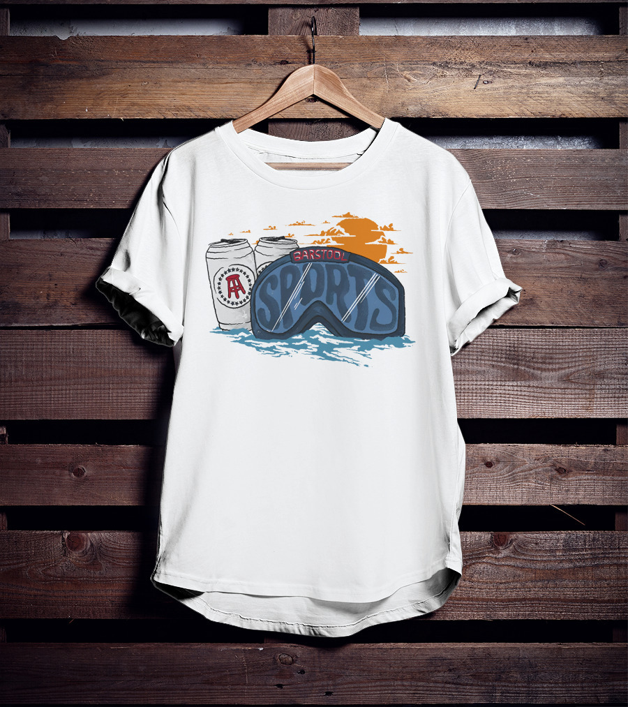 Winter Goggles With Cans And Sunset T-Shirt