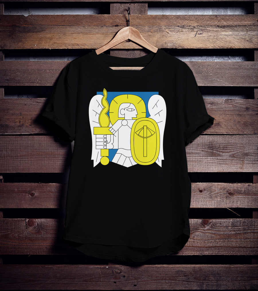Kyiv Archangel With Torch And Shield Iconic T-Shirt