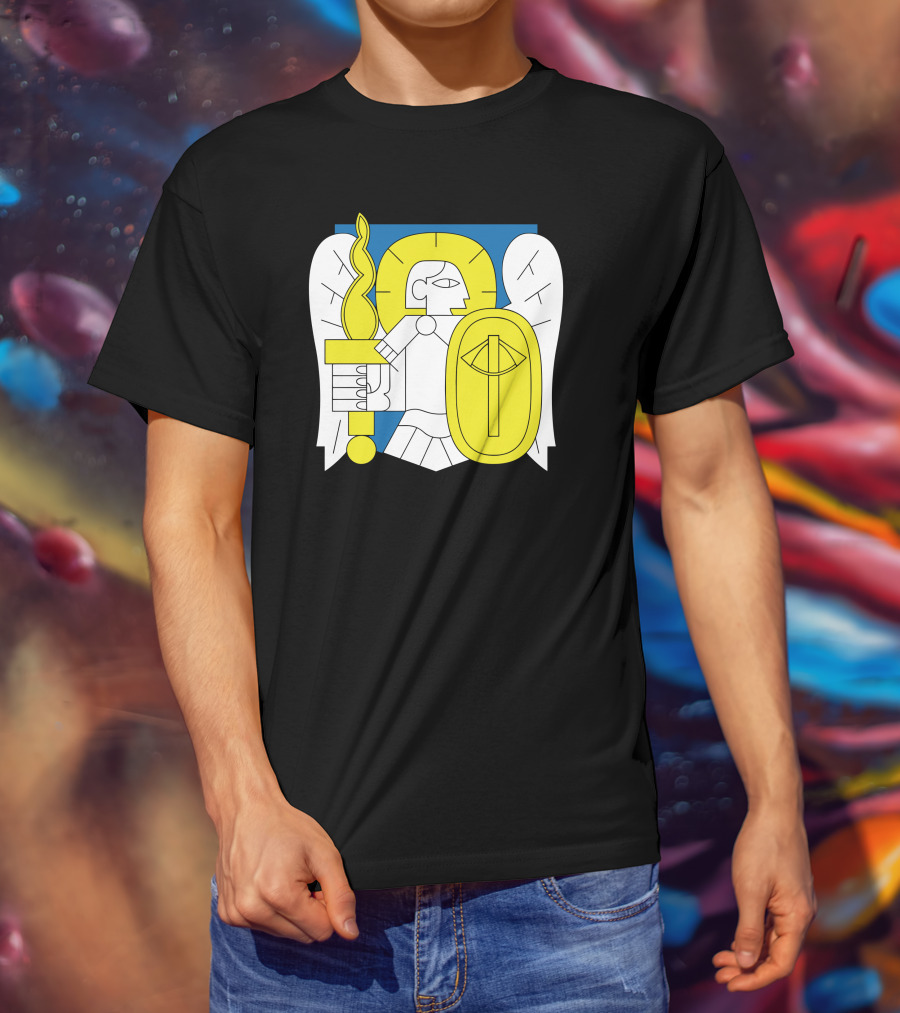 Kyiv Archangel With Torch And Shield Iconic T-Shirt