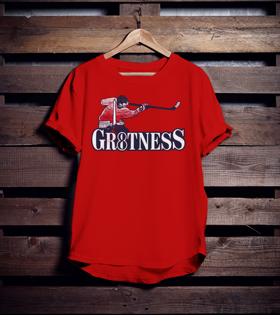 Gr8tness Ice Hockey Player Skating Action T-Shirt
