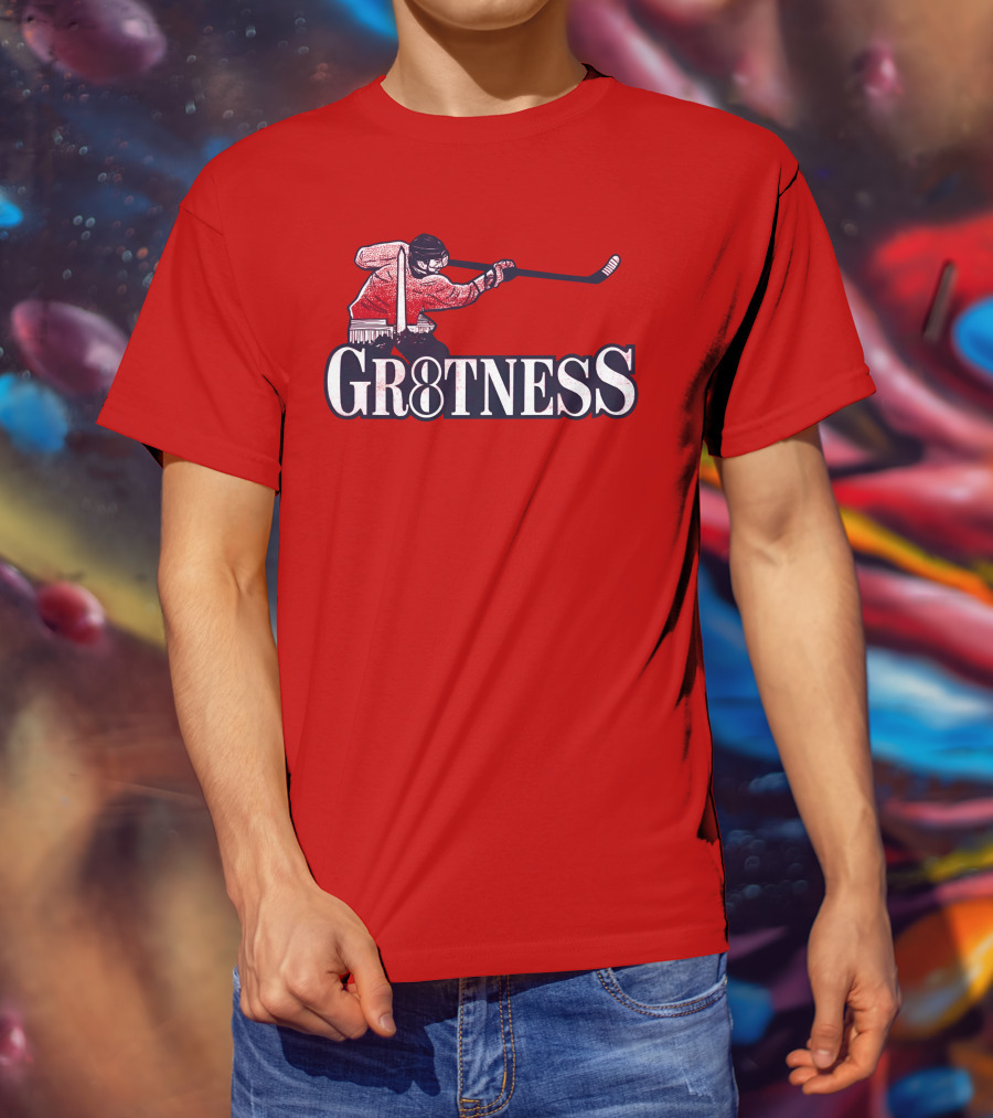 Gr8tness Ice Hockey Player Skating Action T-Shirt