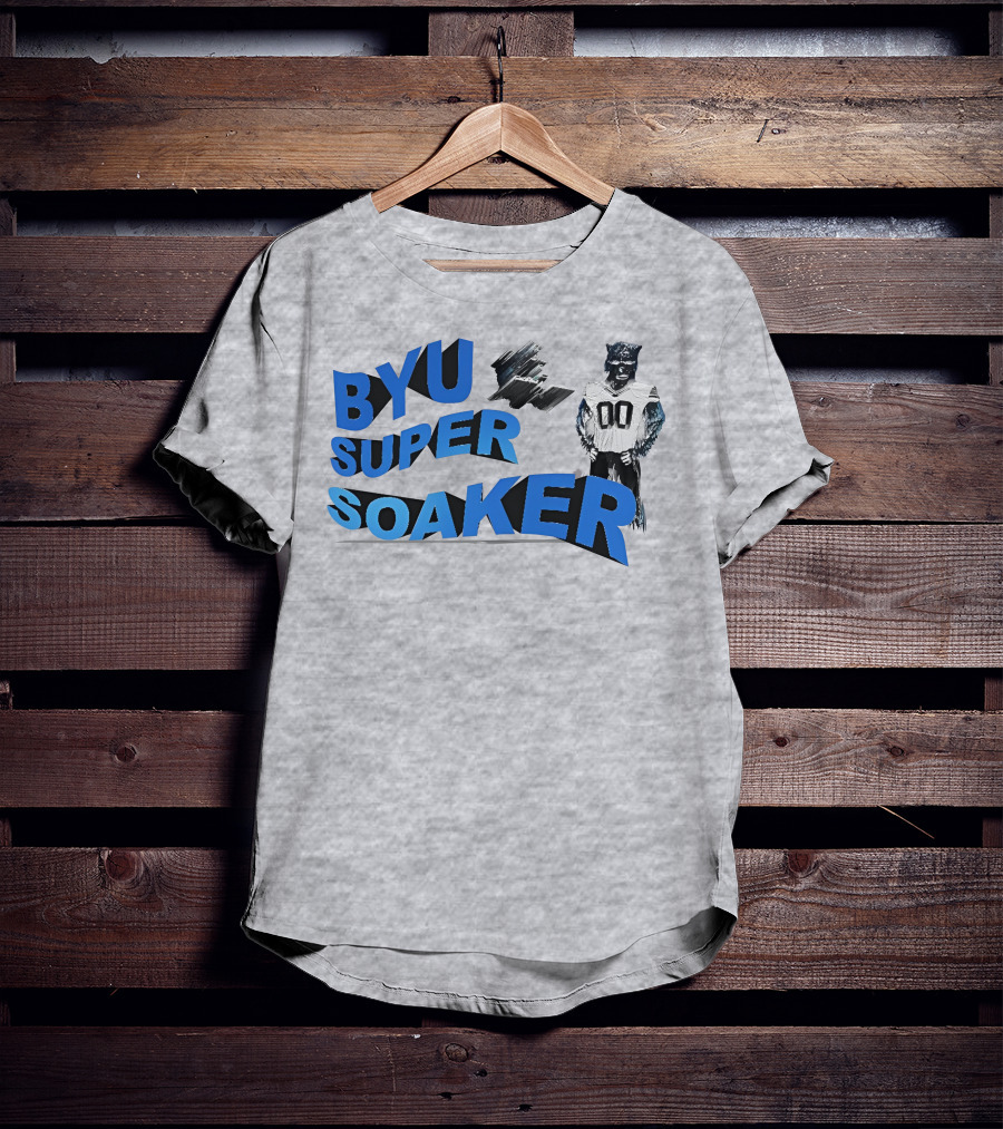 BYU Super Soaker Wildcat Jersey 00 Blue Motion T-Shirt
