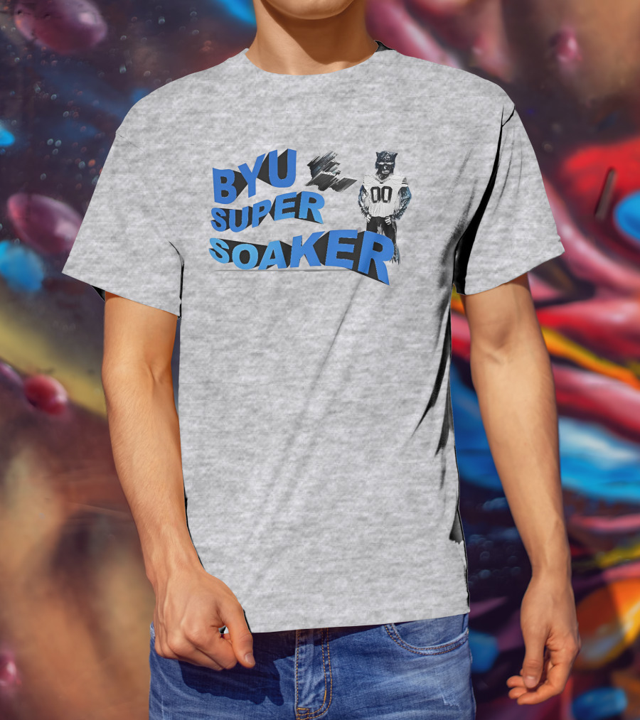 BYU Super Soaker Wildcat Jersey 00 Blue Motion T-Shirt