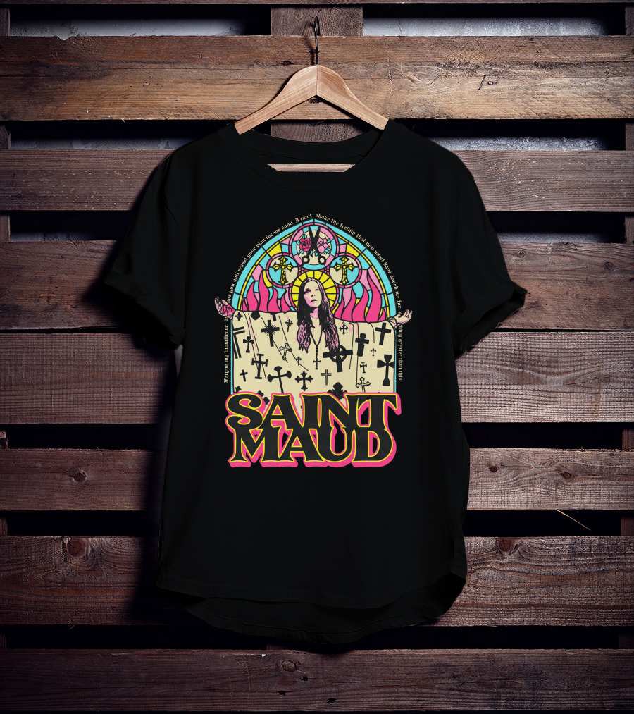 Saint Maud Never Waste Your Pain Stained Glass Crosses T-Shirt