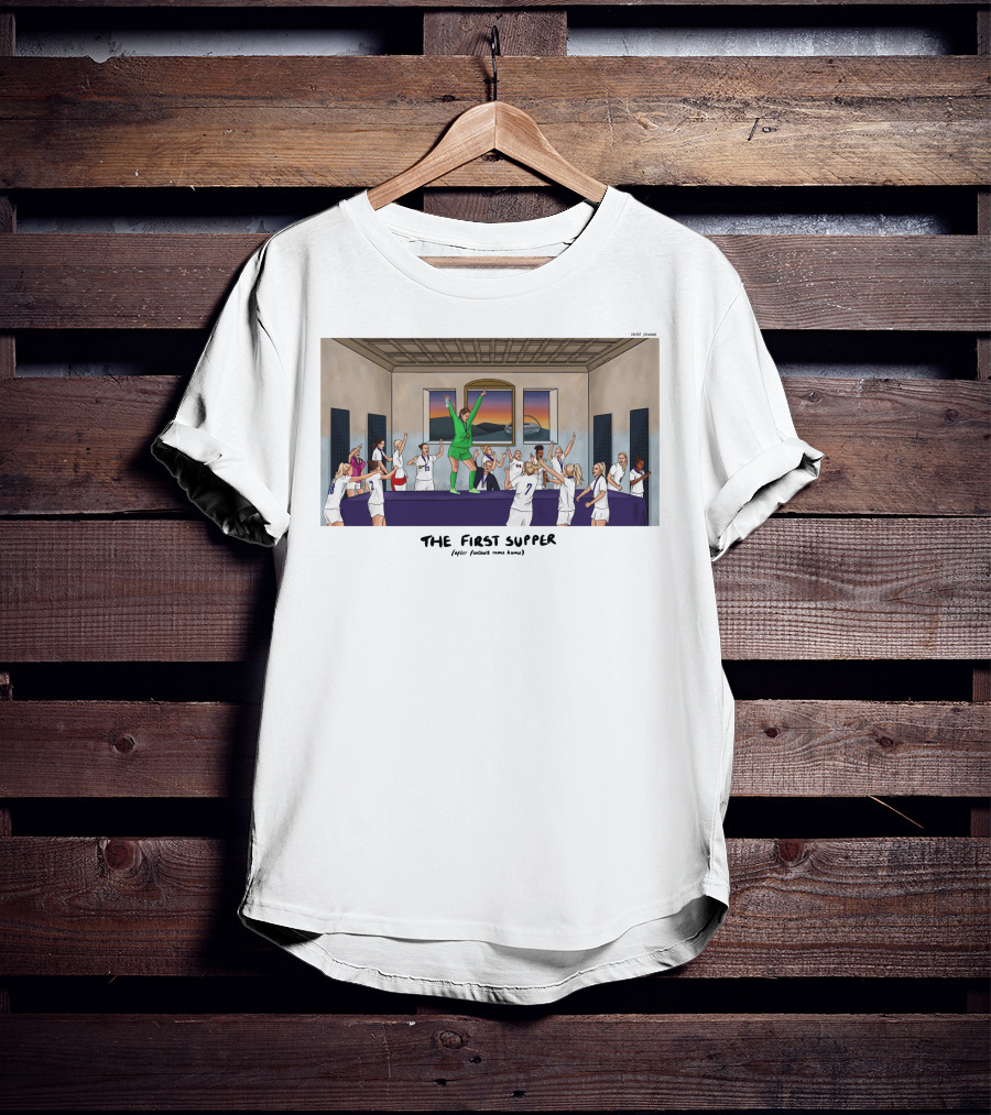 The First Supper After Football Came Home Art By David Squires T-Shirt