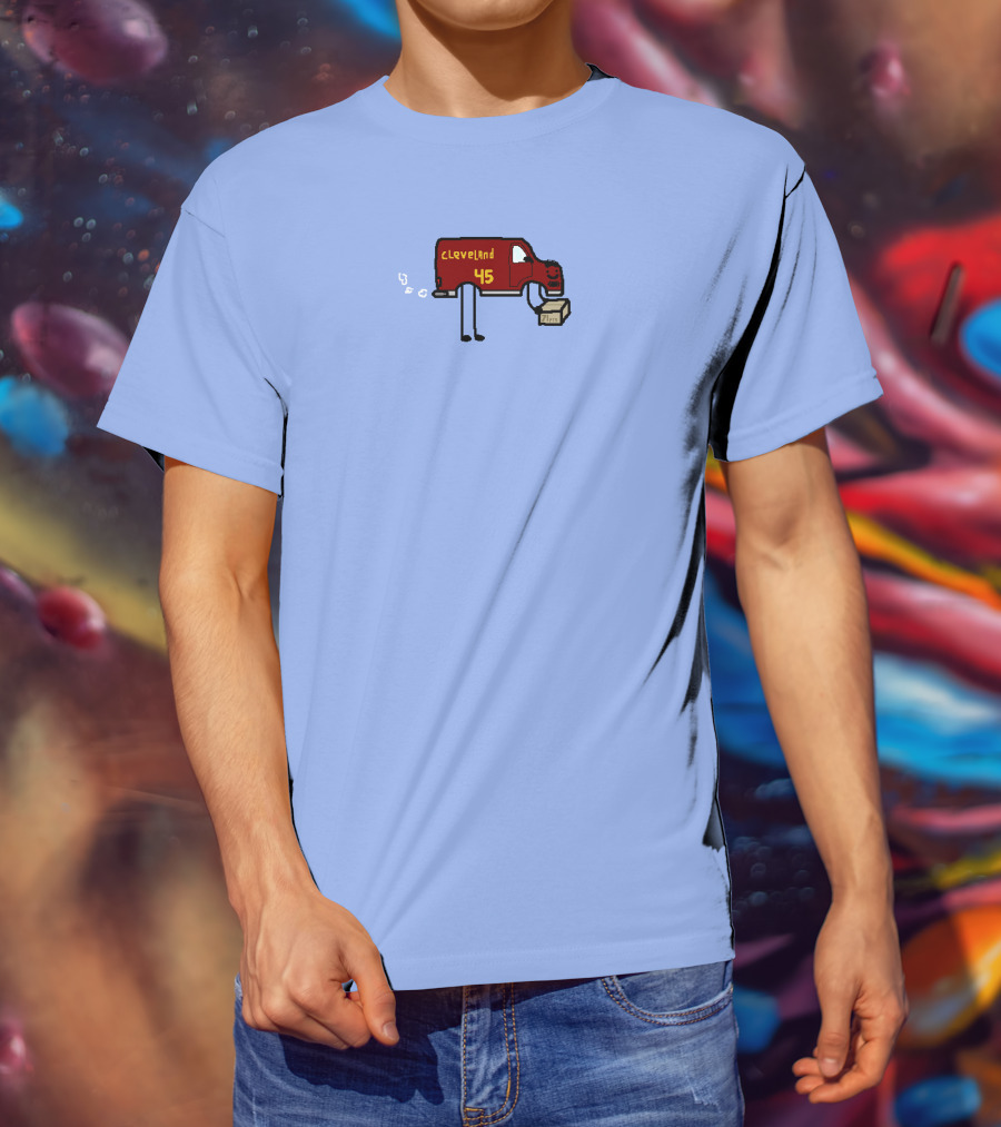 Cleveland 45 Delivery Van Basketball Legend Donovan Mitchell 71 Points T-Shirt