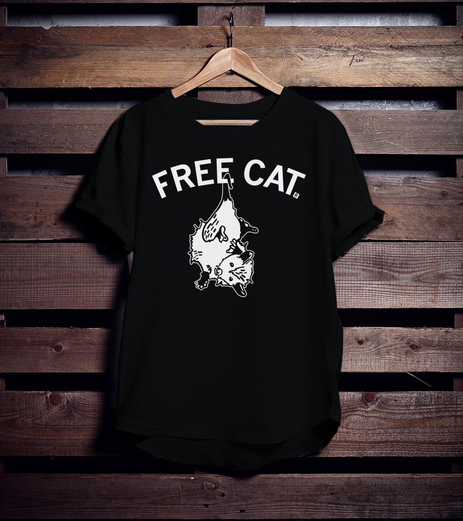 Free Cat Didelphis Virginiana Hanging T-Shirt