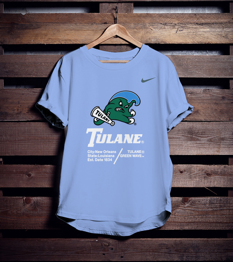 Tulane Green Wave New Orleans Louisiana Est 1834 T-Shirt