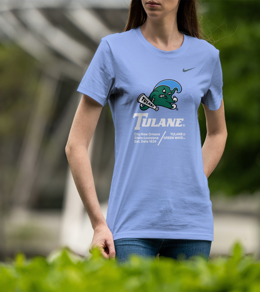 Tulane Green Wave New Orleans Louisiana Est 1834 T-Shirt