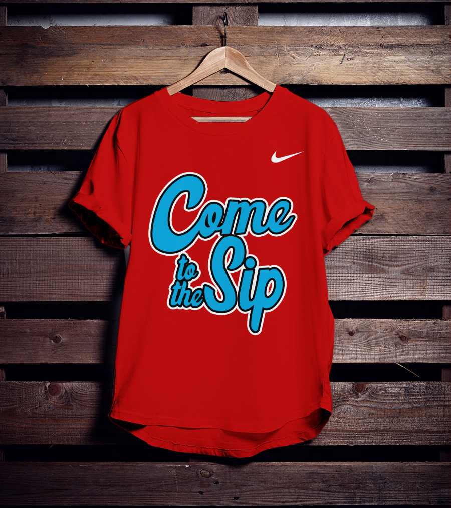 Kelvin Bolden Come To The Sip Red And Blue Script T-Shirt