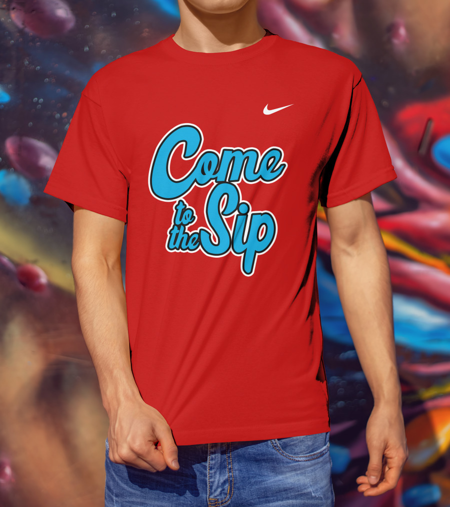 Kelvin Bolden Come To The Sip Red And Blue Script T-Shirt
