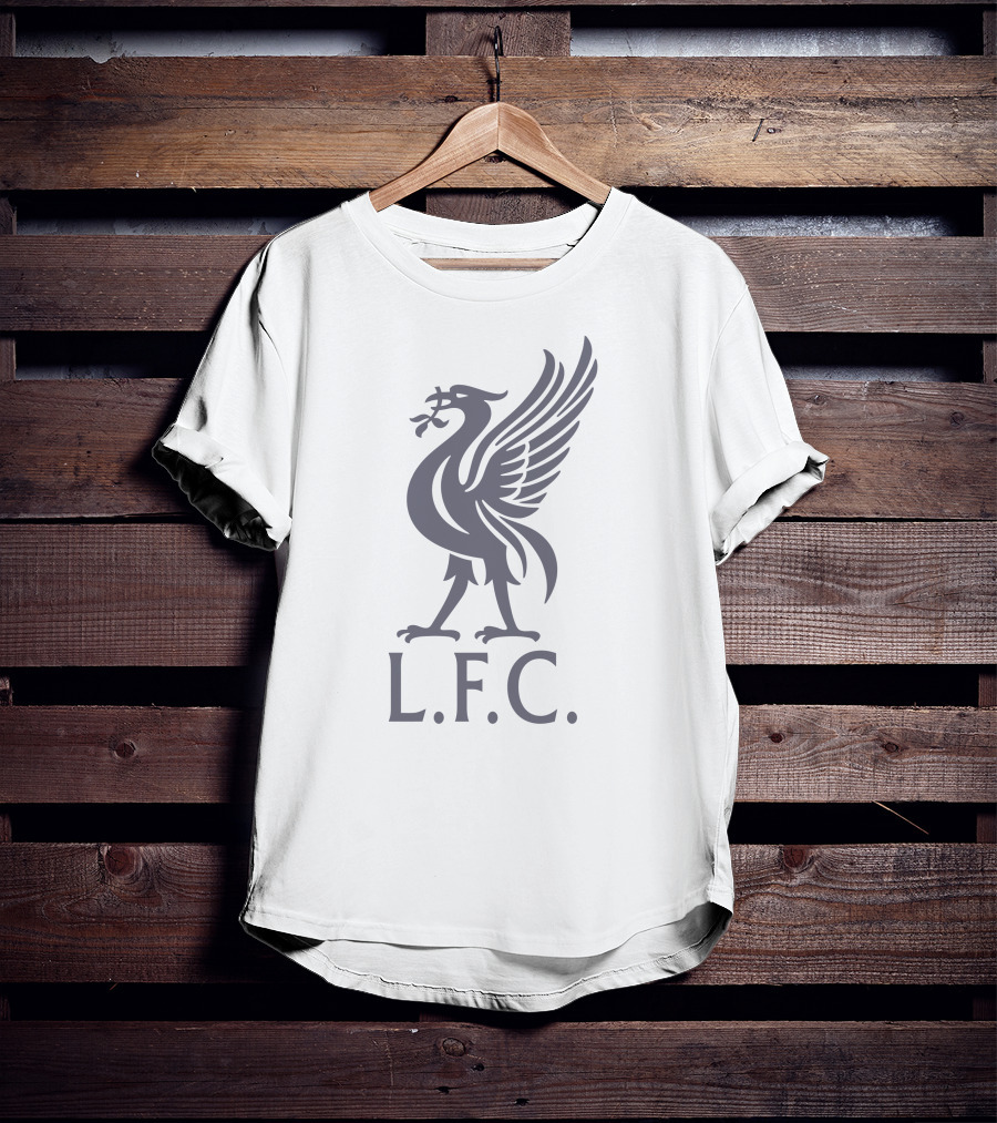Noreen Khan Wearing LFC Liverpool FC Logo Bird With L.F.C. Text T-Shirt