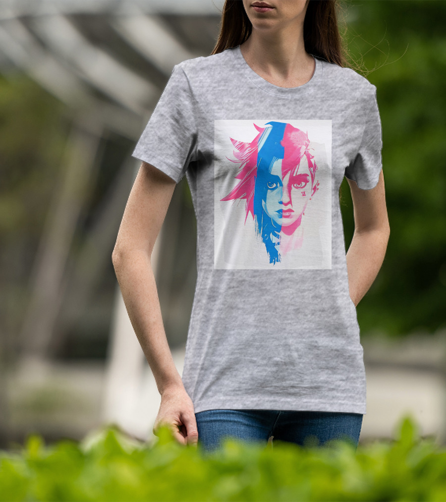Arcaneshow Vi And Jinx Split Face T-Shirt