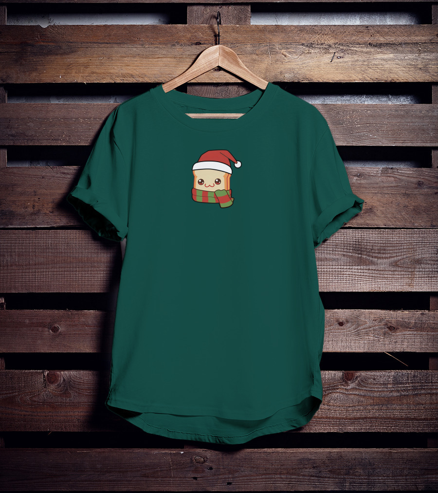 Friendship Bread Shop Christmas Bread Santa Hat And Scarf T-Shirt