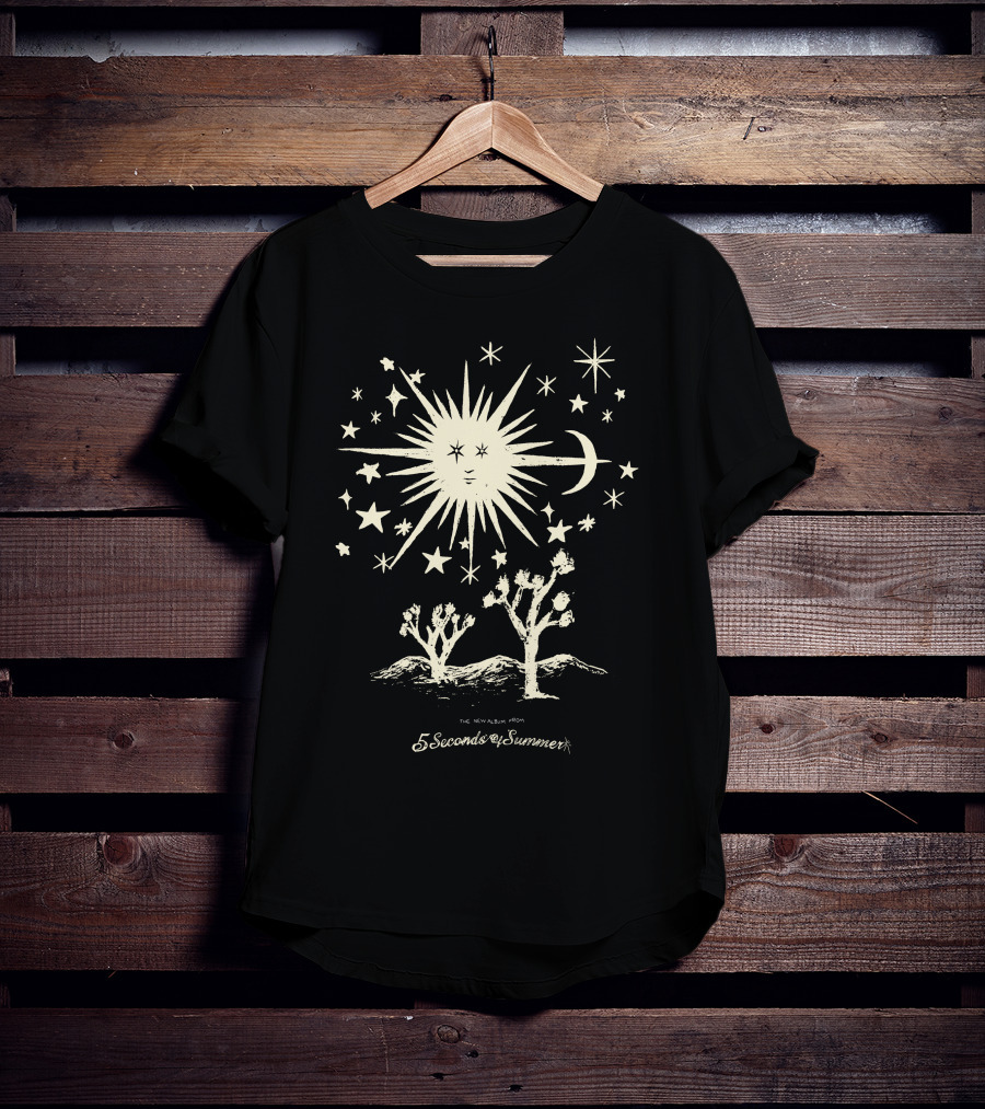 5 Seconds Of Summer The New Album Desert Night Sun And Stars T-Shirt