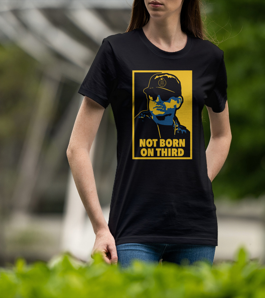 Not Born On Third Baseball Cap Sunglasses T-Shirt