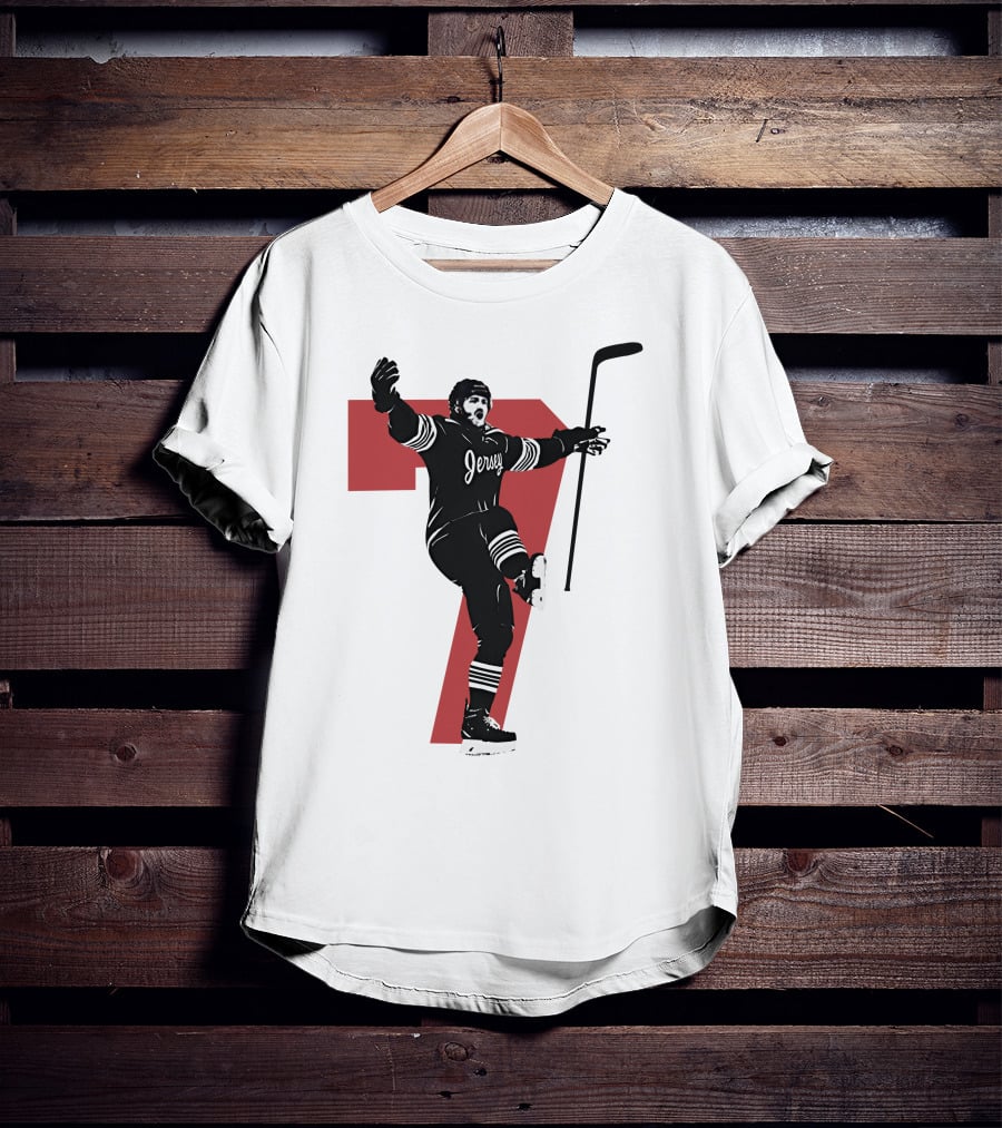 Jersey Number Seven Devils Youth Foundation Dougie Official Hockey Merchandise T-Shirt