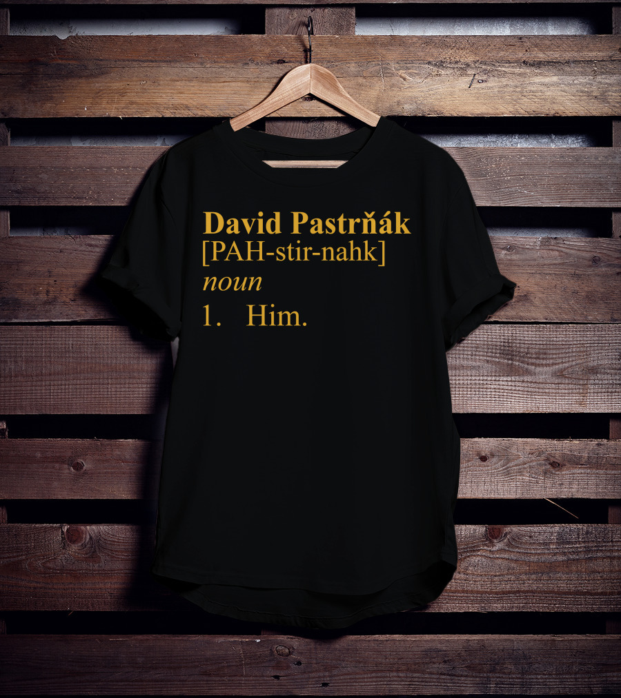 David Pastrnak PAH-stir-nahk Noun Him T-Shirt