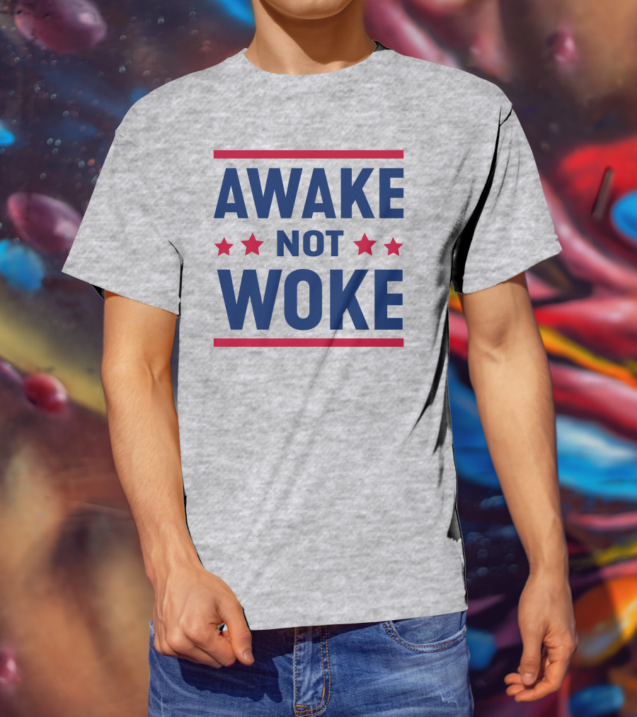 Awake Not Woke Clownworld Merch Stars T-Shirt