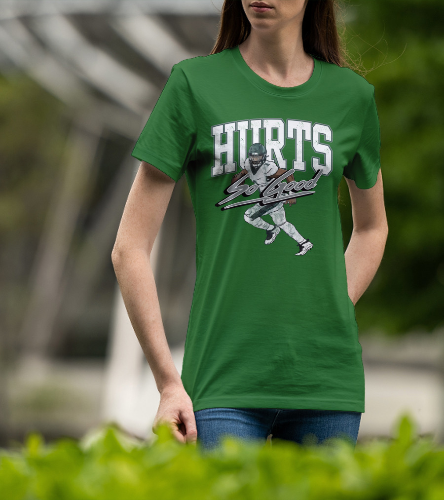 Hurts So Good Pigment Dyed Football Player Green T-Shirt