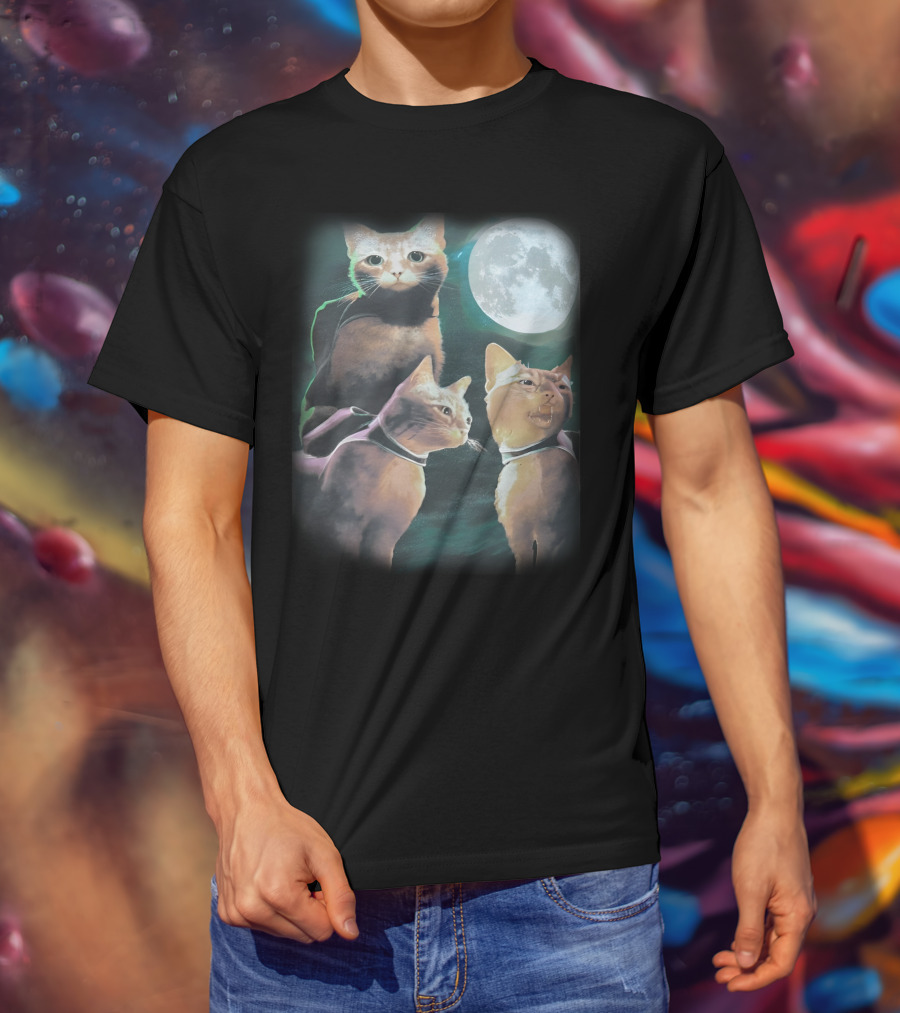 Annapurna Interactive Three Cats Under The Moon T-Shirt