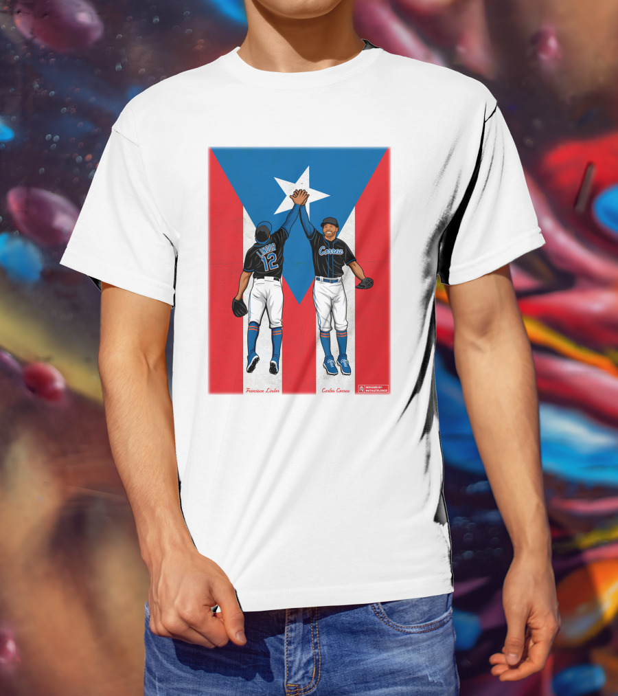 Francisco Lindor Carlos Correa Puerto Rican Baseball Unity T-Shirt