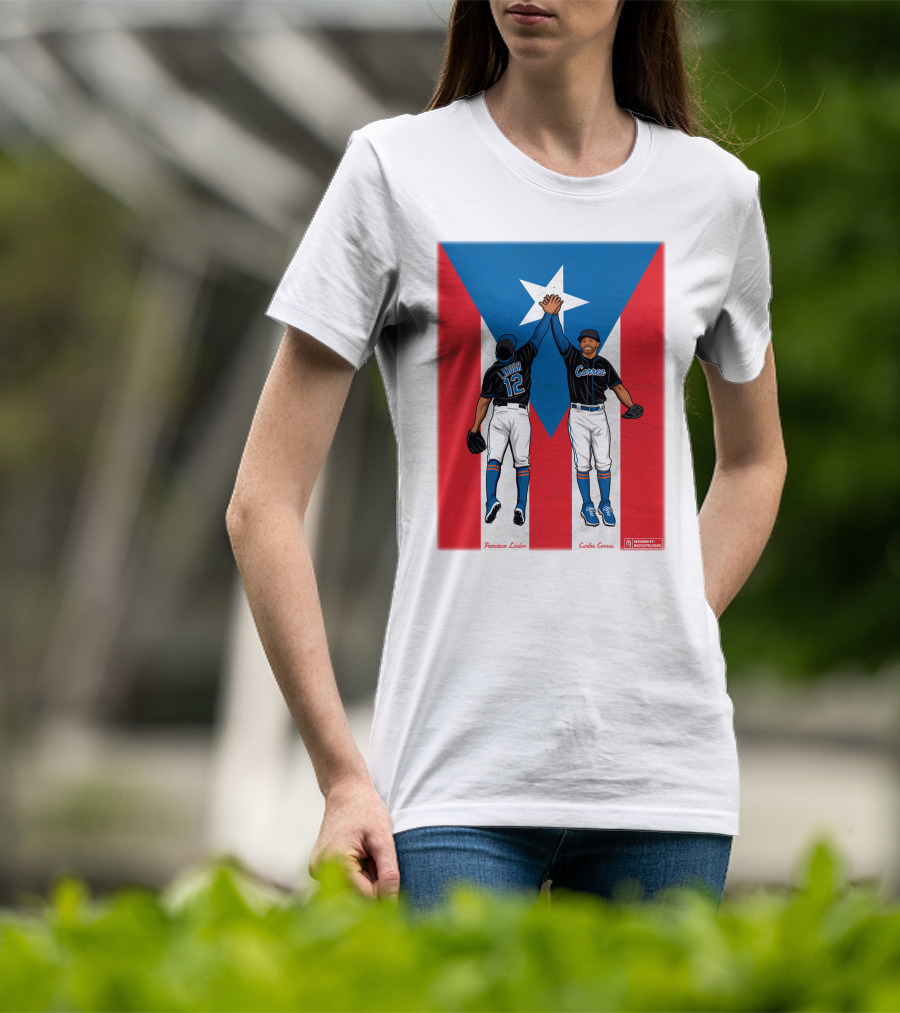 Francisco Lindor Carlos Correa Puerto Rican Baseball Unity T-Shirt
