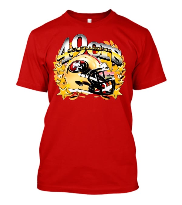 49Ers San Francisco Football Helmet Stars T-Shirt