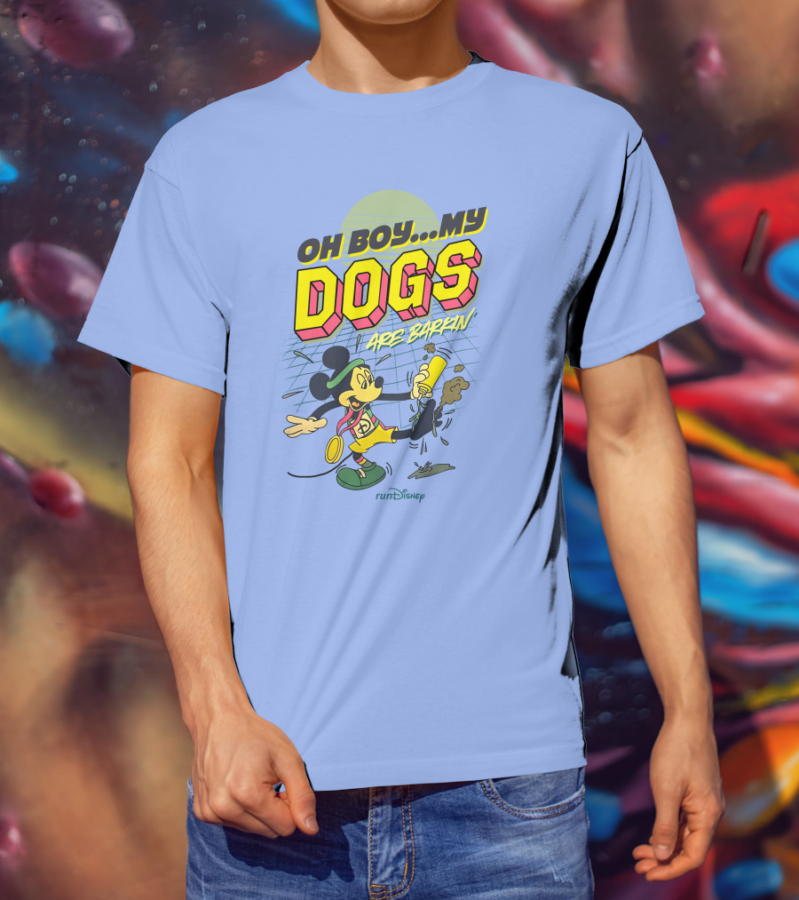RunDisney Expo Oh Boy My Dogs Are Barkin Rundisney Mickey Mouse T-Shirt