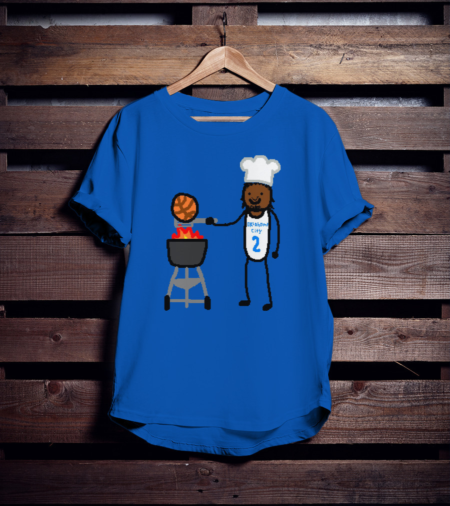 Nba Paint Shai Grill-Geous Alexander Oklahoma City Chef Basketball T-Shirt