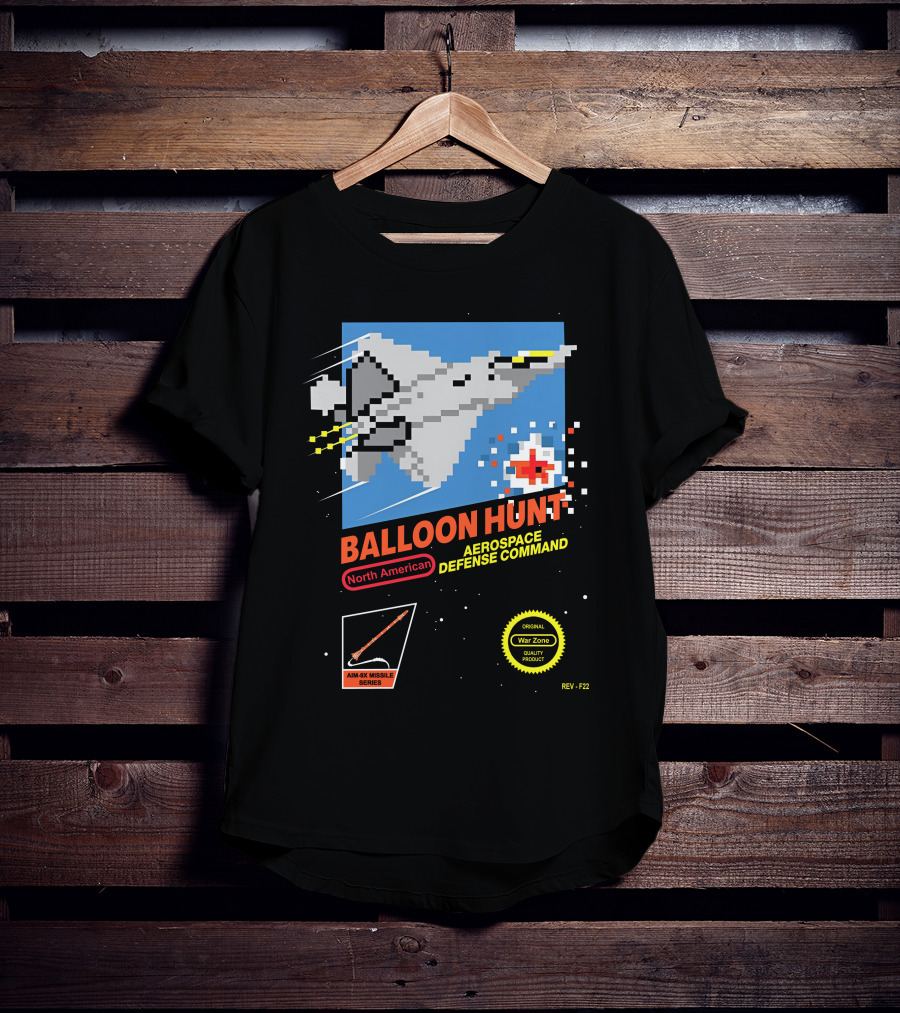 Balloon Hunt North American Aerospace Defense Command AIM-9X Missile Series REV F-22 Original War Zone Quality Product T-Shirt
