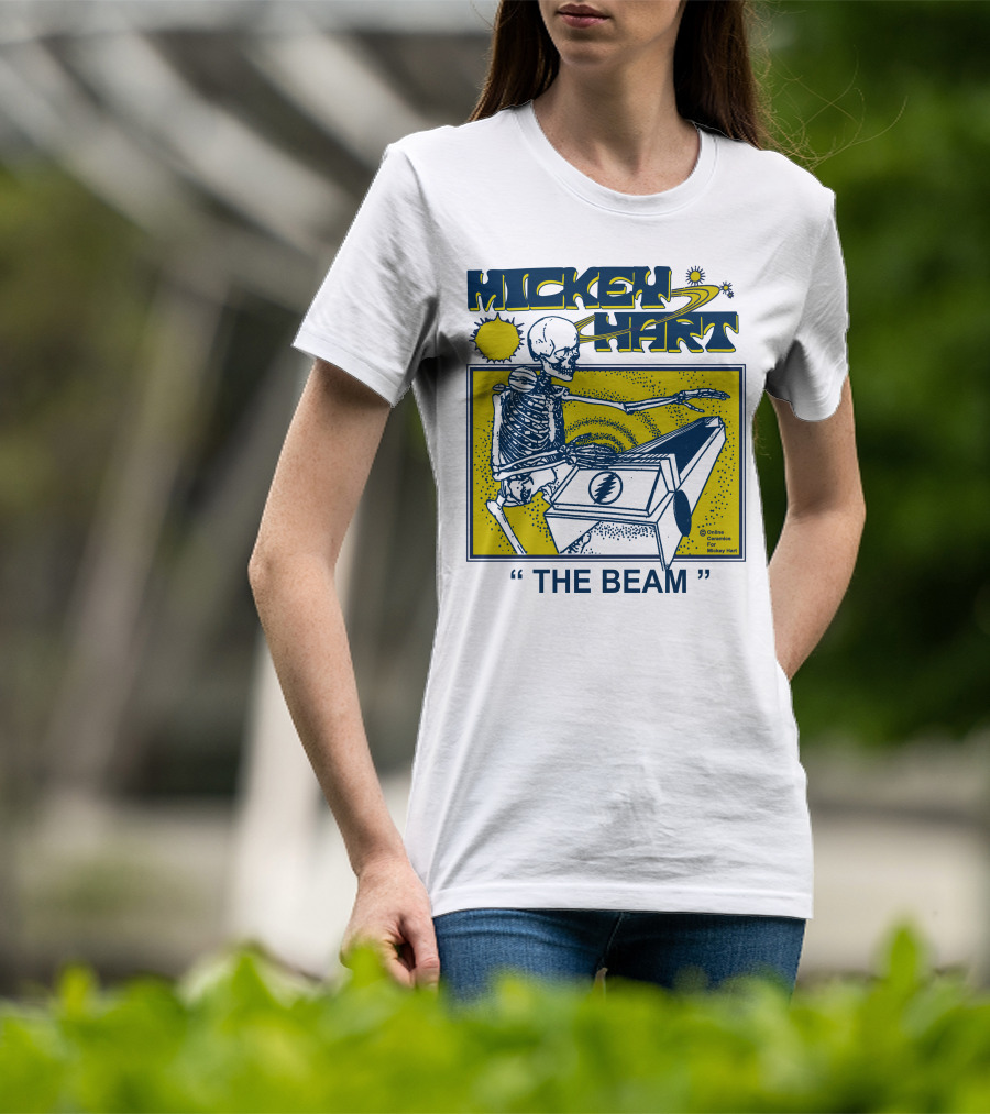 Mickey Hart The Beam Skeleton Playing Cosmic Instrument Online Ceramics T-Shirt