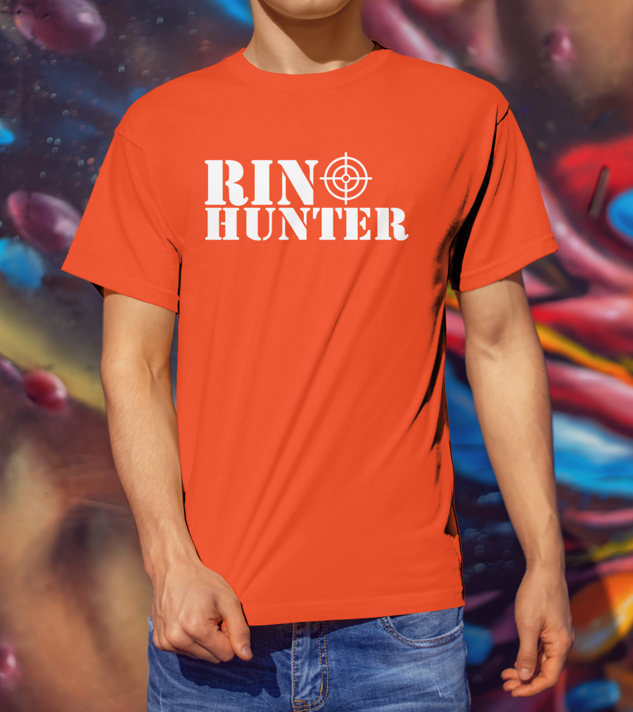 Rin Hunter Target Text Bold Red T-Shirt