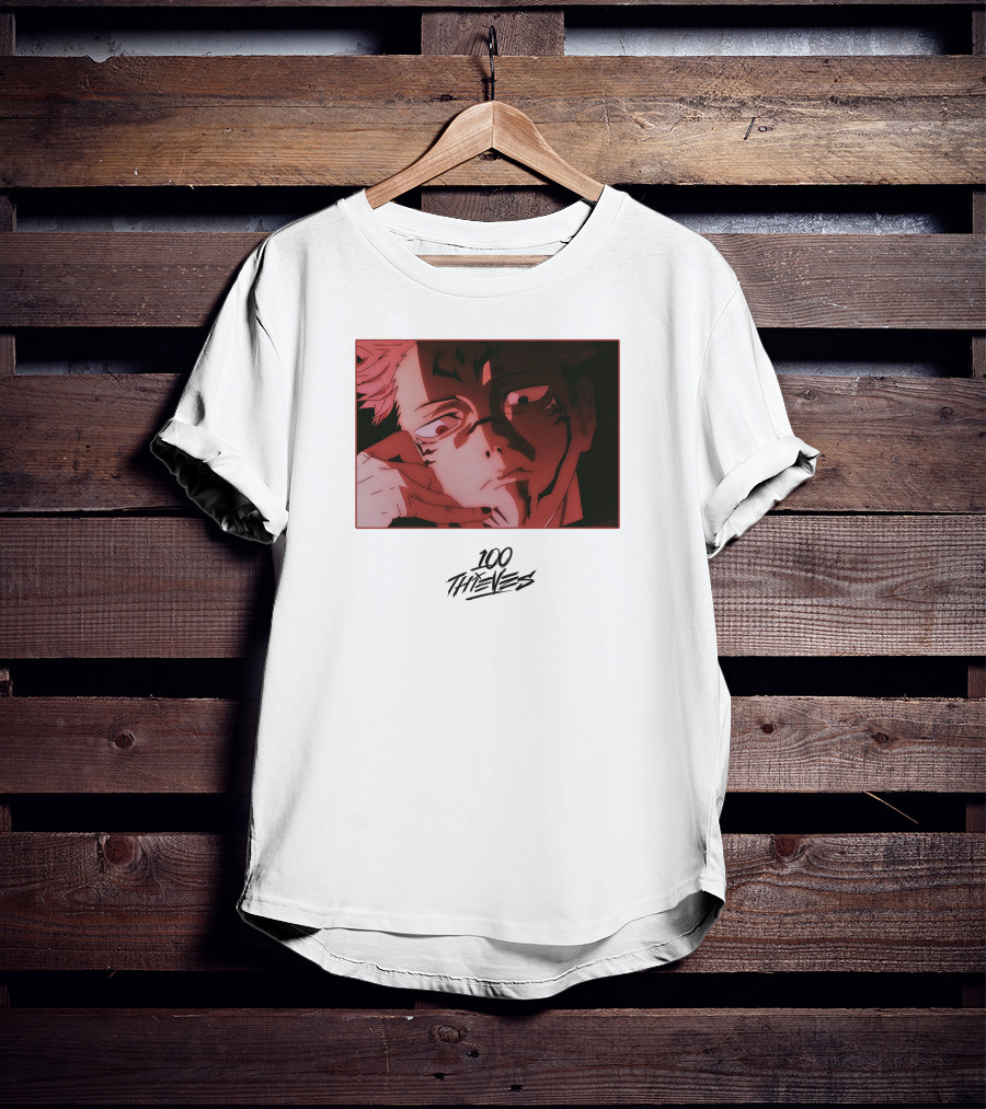 100 Thieves Sukuna Anime Character T-Shirt