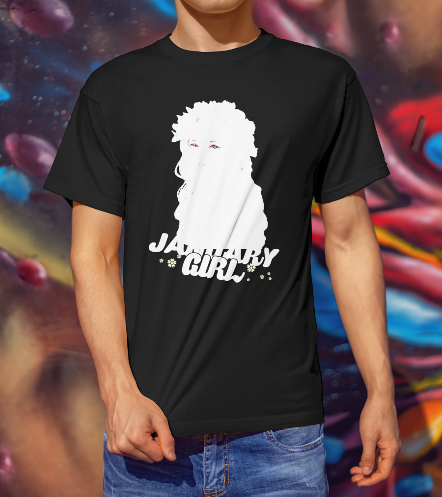 January Girl Floral Birthday T-Shirt