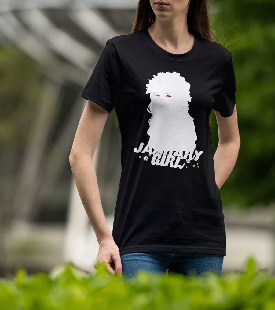 January Girl Floral Birthday T-Shirt