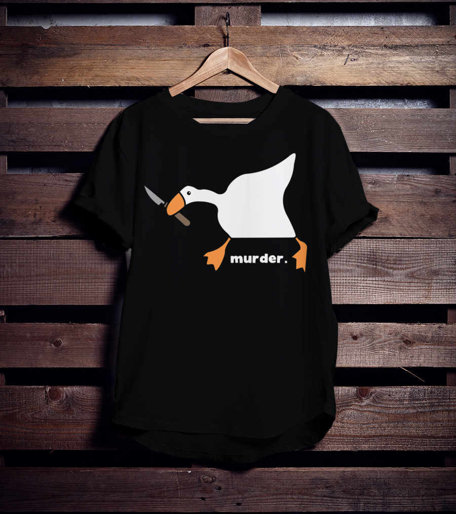 Murder Goose With Knife Funny T-Shirt