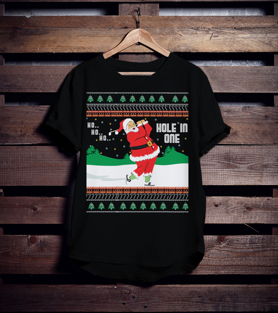 Ho Ho Ho Santa Hole In One Golf Jumper T-Shirt