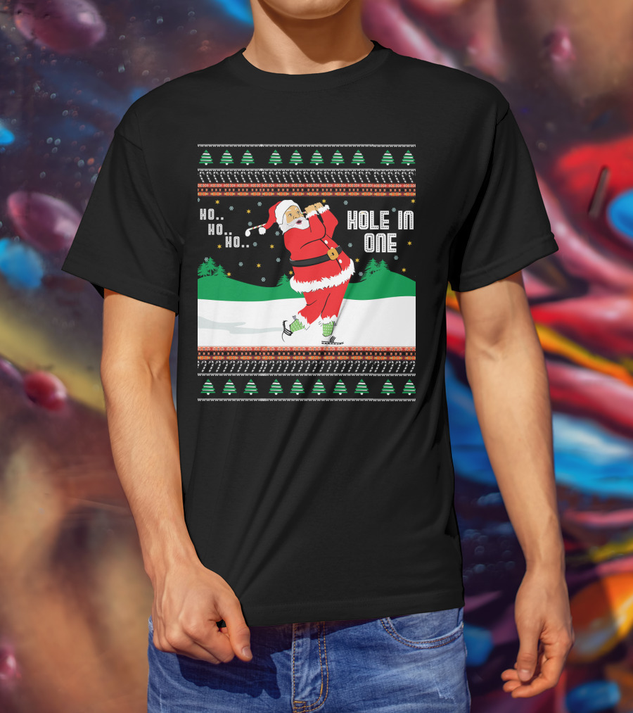 Ho Ho Ho Santa Hole In One Golf Jumper T-Shirt