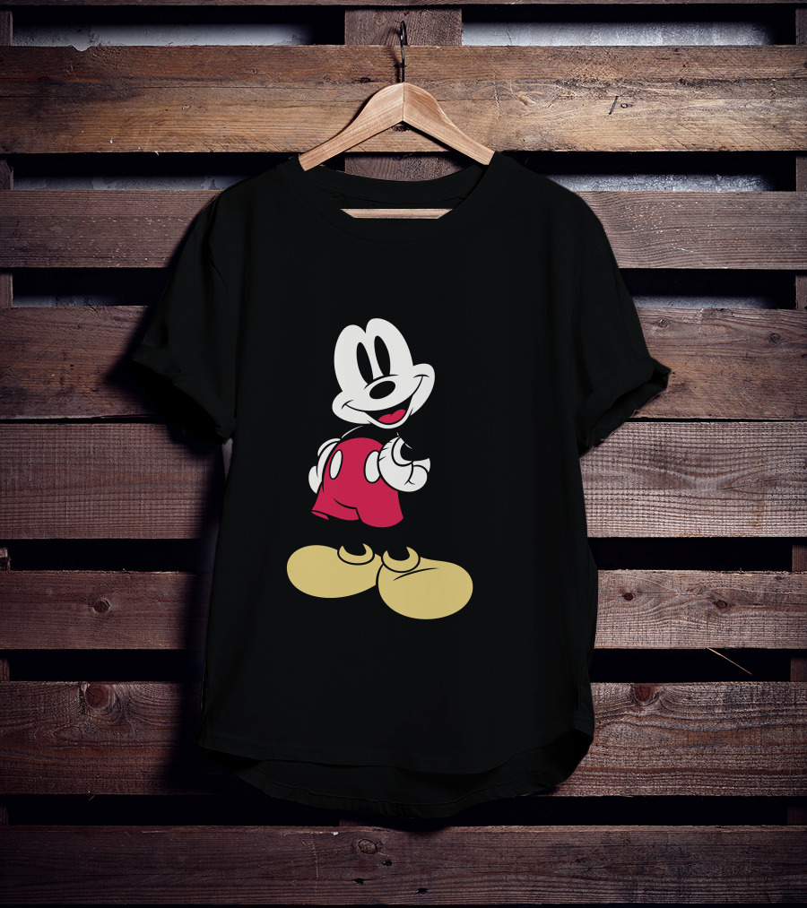 Disney Classic Mickey Mouse Vintage Character Image T-Shirt