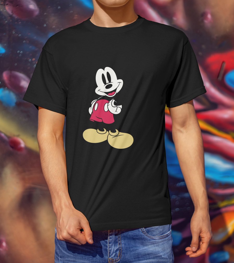 Disney Classic Mickey Mouse Vintage Character Image T-Shirt