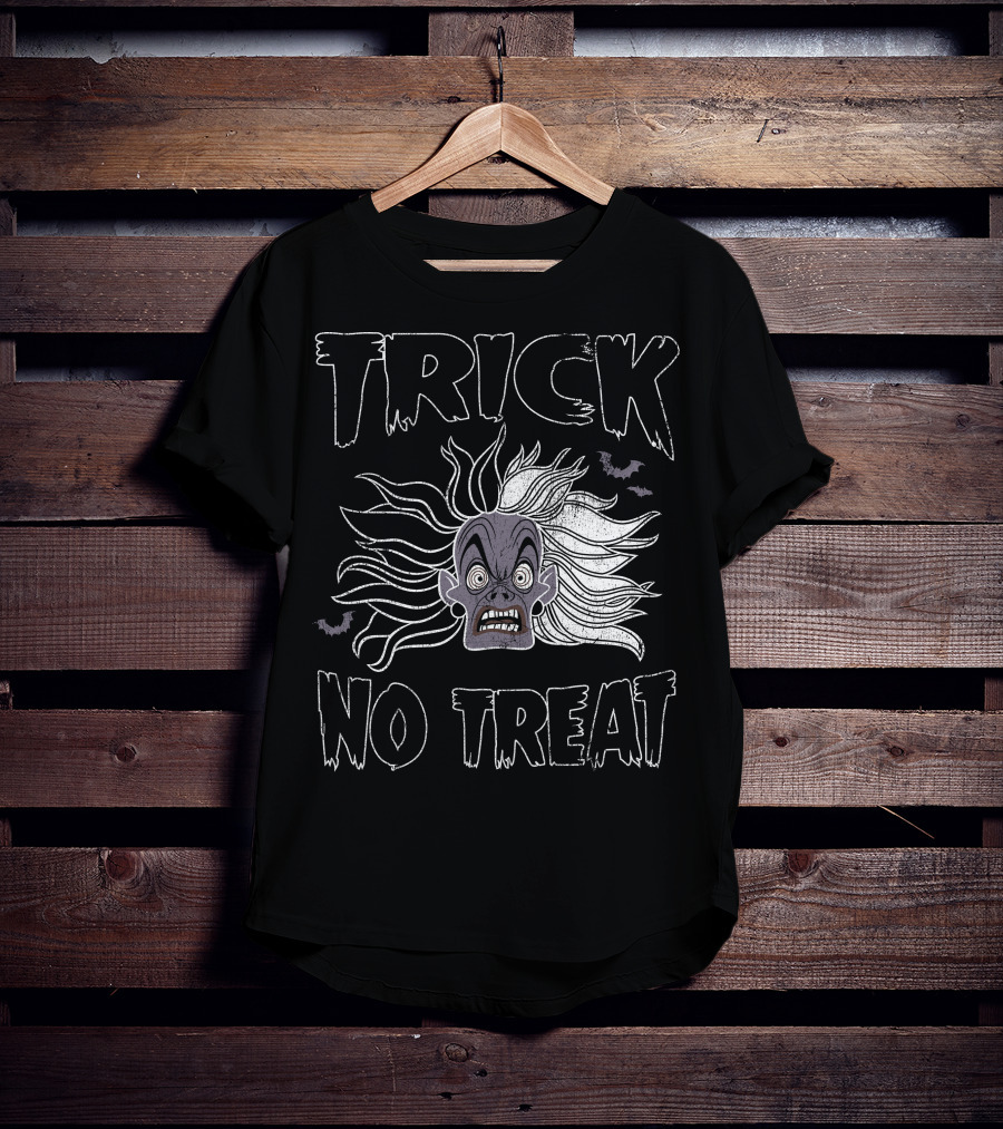 Disney Cruella Trick No Treat Halloween Bats T-Shirt