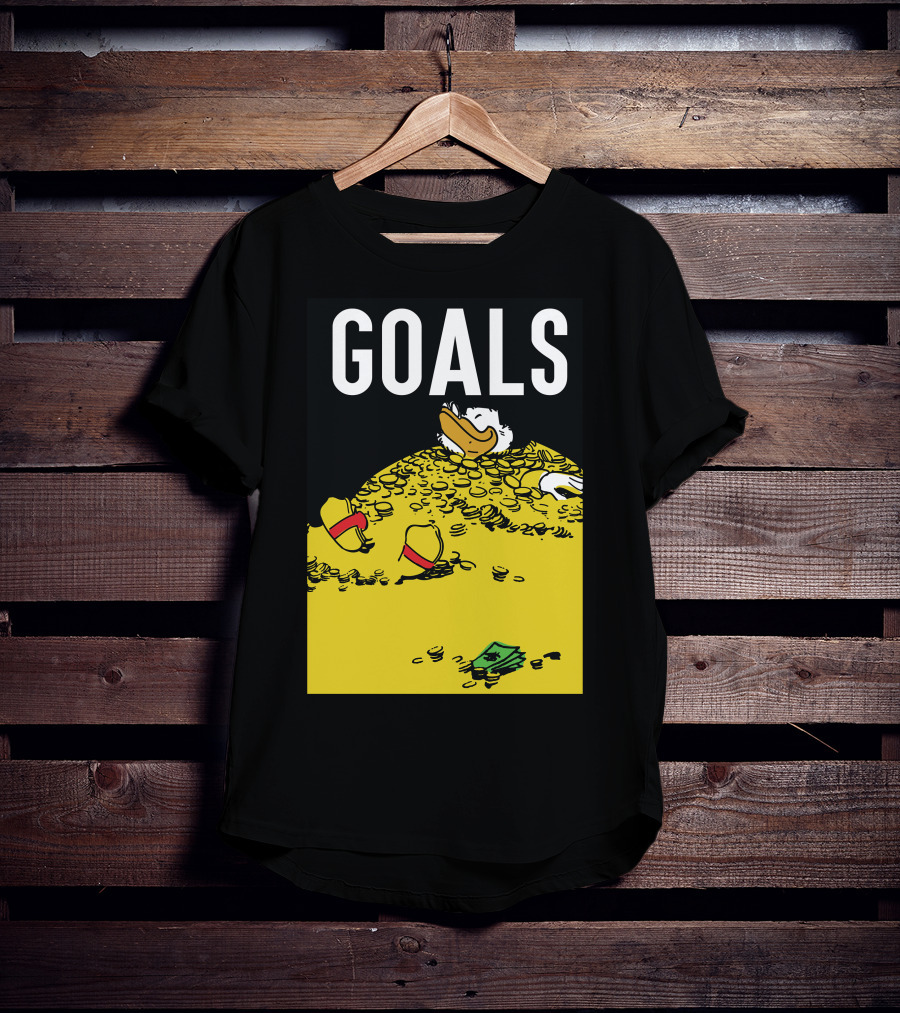 Disney Duck Tales Scrooge Goals Money Pile T-Shirt