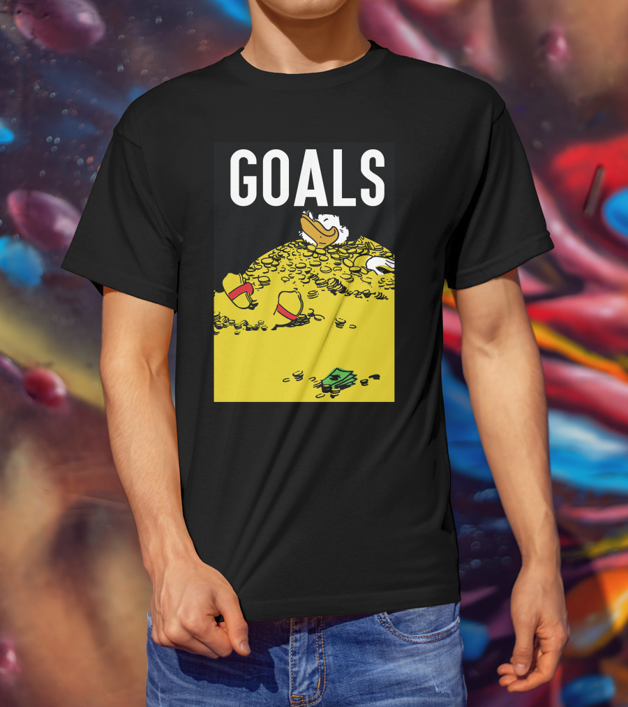Disney Duck Tales Scrooge Goals Money Pile T-Shirt