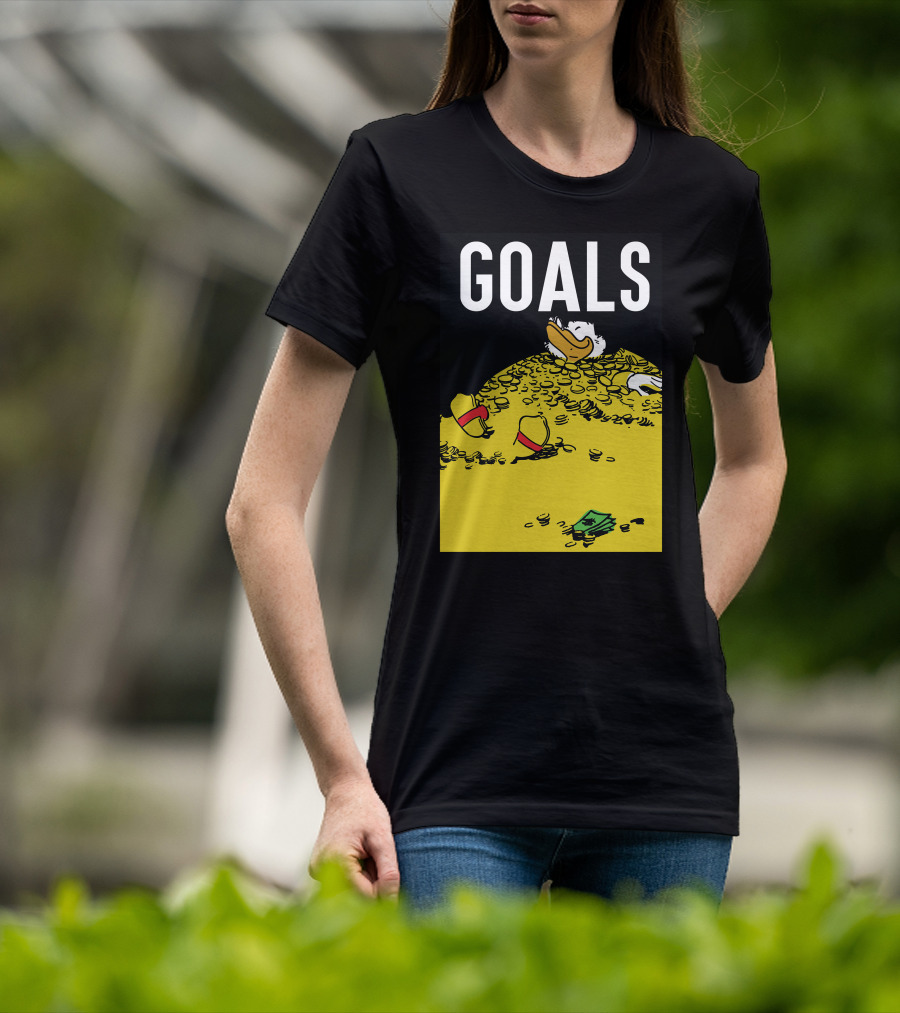Disney Duck Tales Scrooge Goals Money Pile T-Shirt